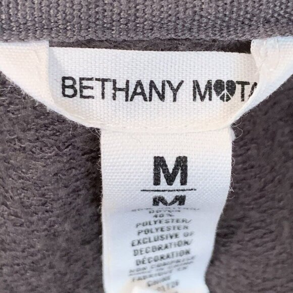 Bethany Mota Skull Christmas Sweatshirt Womens Medium Sequins Grey Red White - Picture 2 of 11